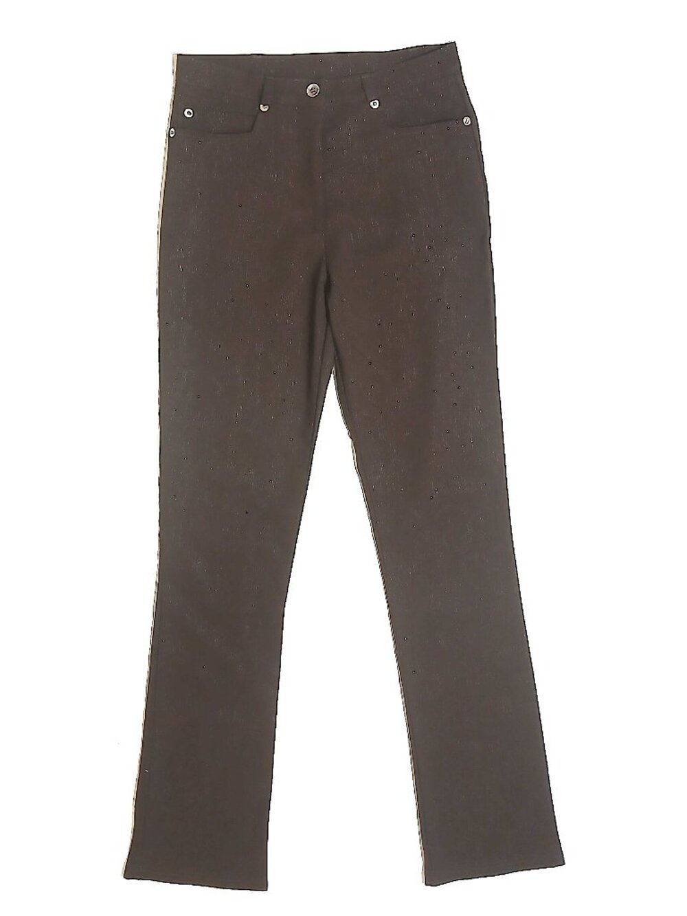 Vintage Y2K Fashion Avenue Dark Brown Shimmer Bootcut Pants Style A-1946